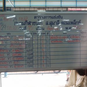 ผลสรุปสนาม ส.สุมาลี ประจำวันอาทิตย์ที่15 กันยายน 2562