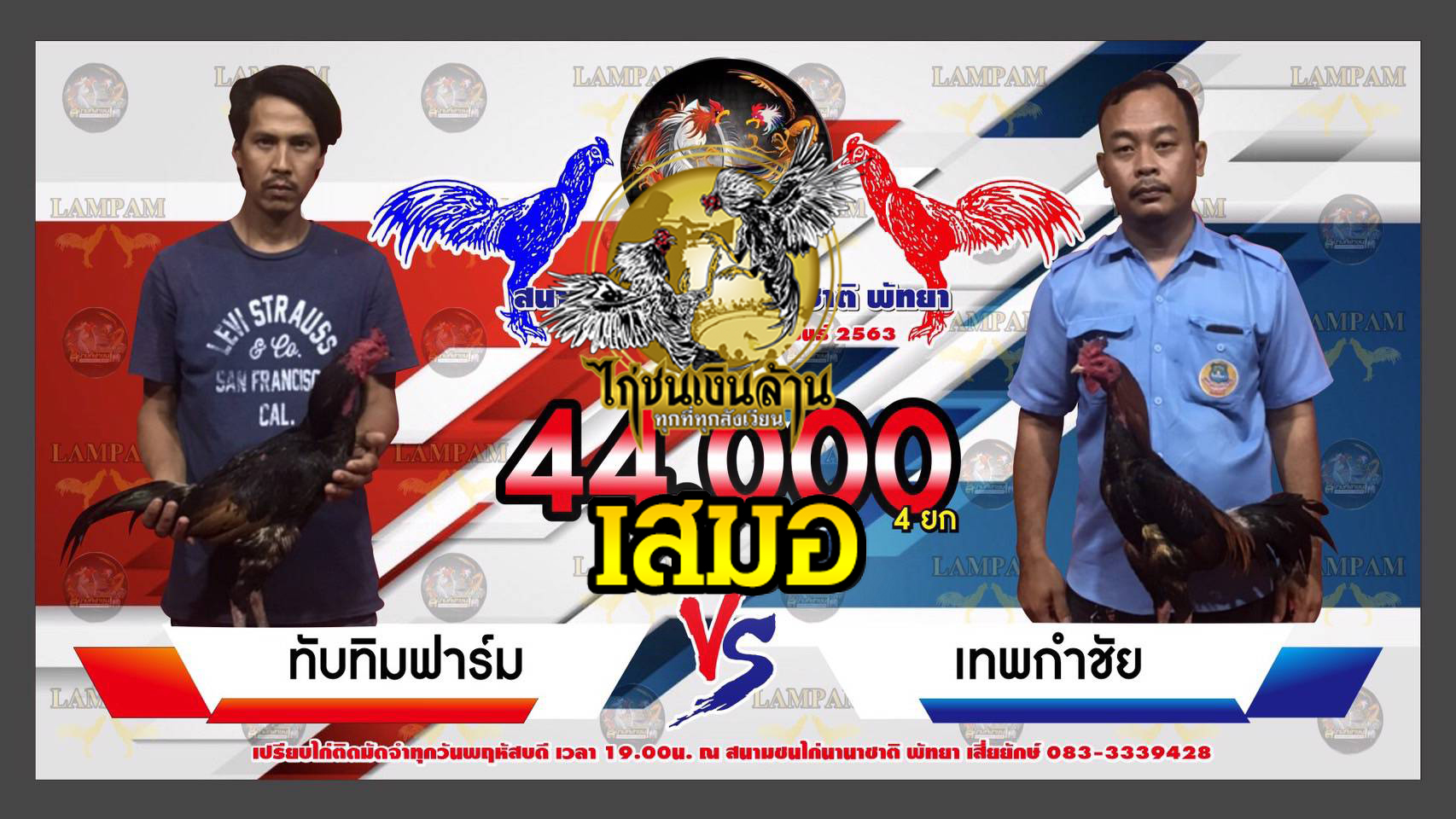 สรุปผลการชนจากทีมงานไก่ชนเงินล้านประจำวันจันทร์ที่ 10 กุมภาพันธ์ 2563